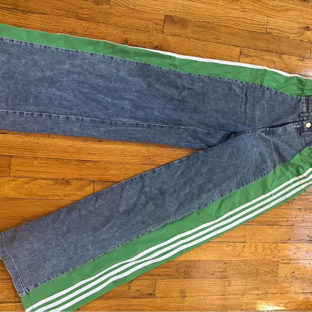 Stylish Green and Blue  Jeans